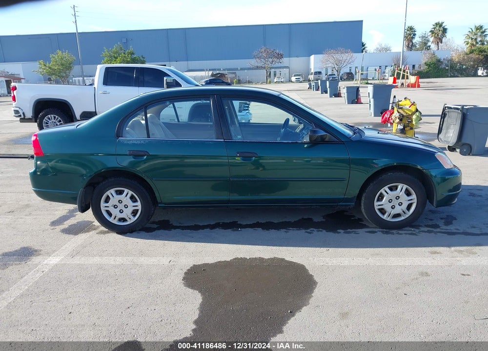 2001 HONDA CIVIC LX VIN: 2HGES16501H505477