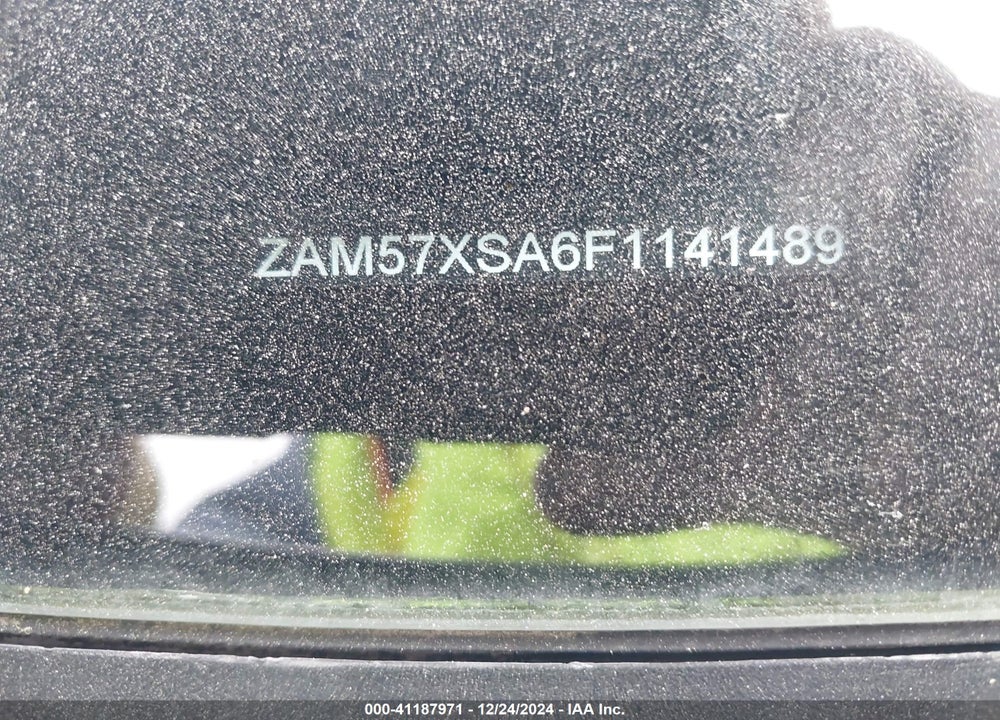 2015 MASERATI GHIBLI VIN: ZAM57XSA6F1141489