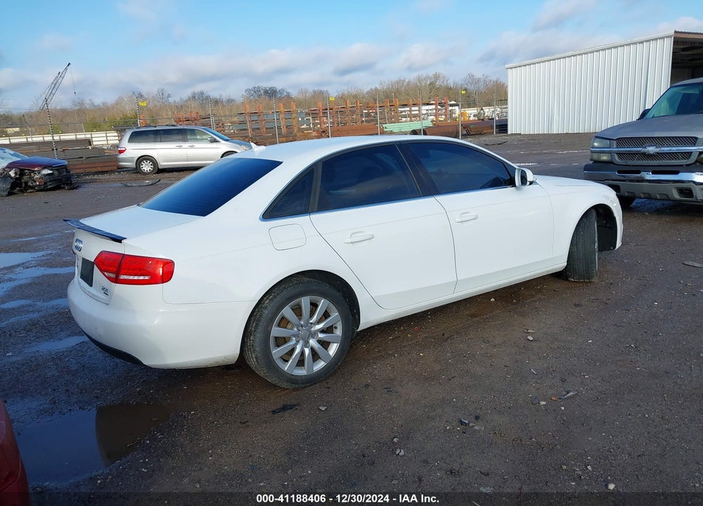 2012 AUDI A4 VIN: WAUBFAFL0CN021210