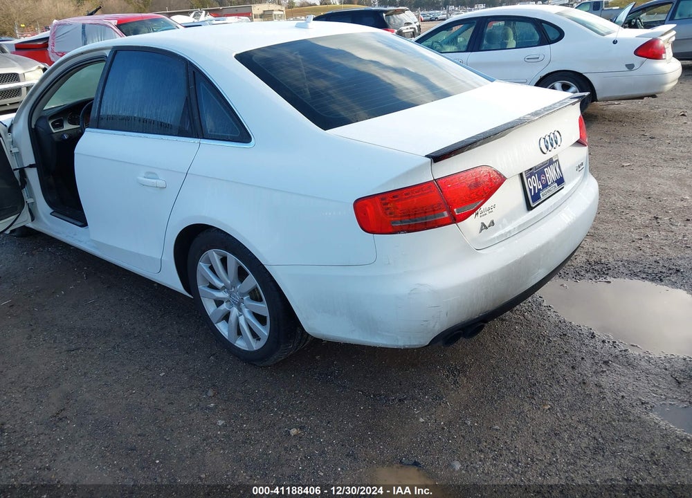 2012 AUDI A4 VIN: WAUBFAFL0CN021210