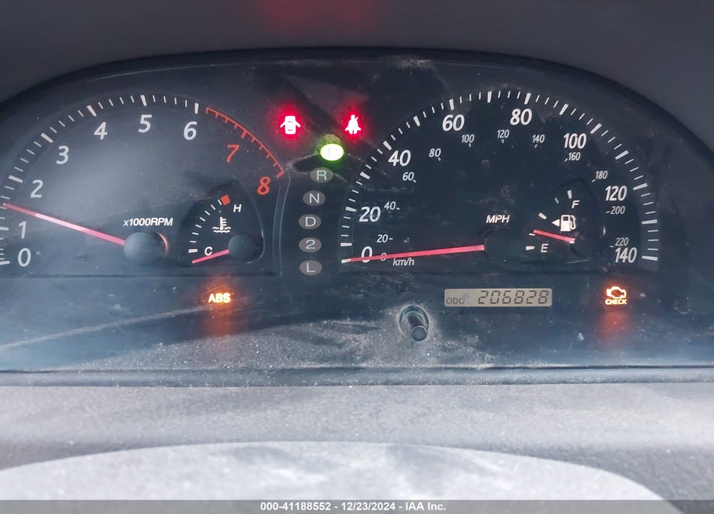 2002 TOYOTA CAMRY XLE V6 VIN: 4T1BF32K12U529794