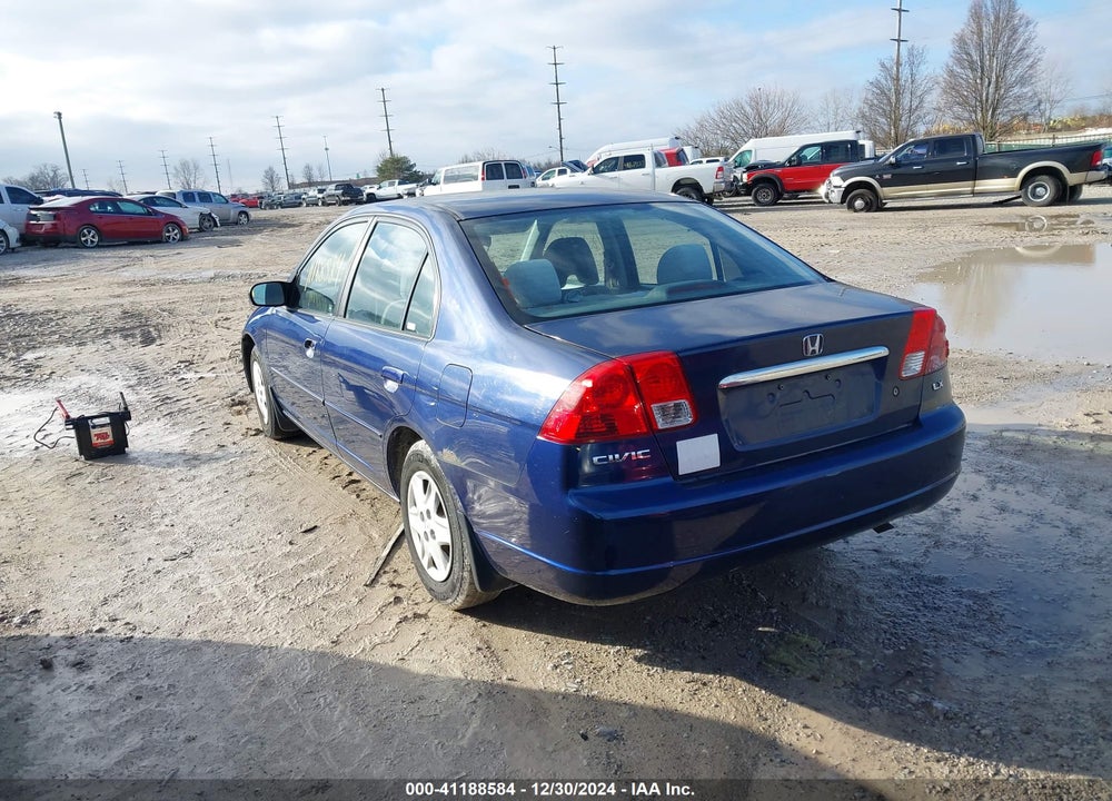 2003 HONDA CIVIC LX VIN: 1HGES165X3L037201