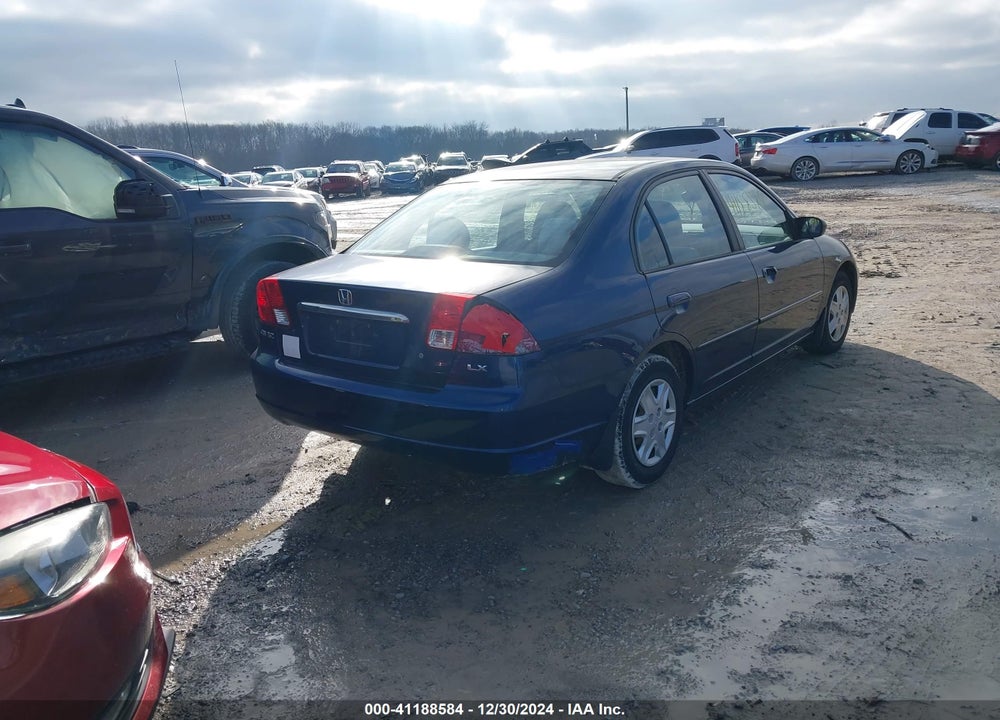 2003 HONDA CIVIC LX VIN: 1HGES165X3L037201