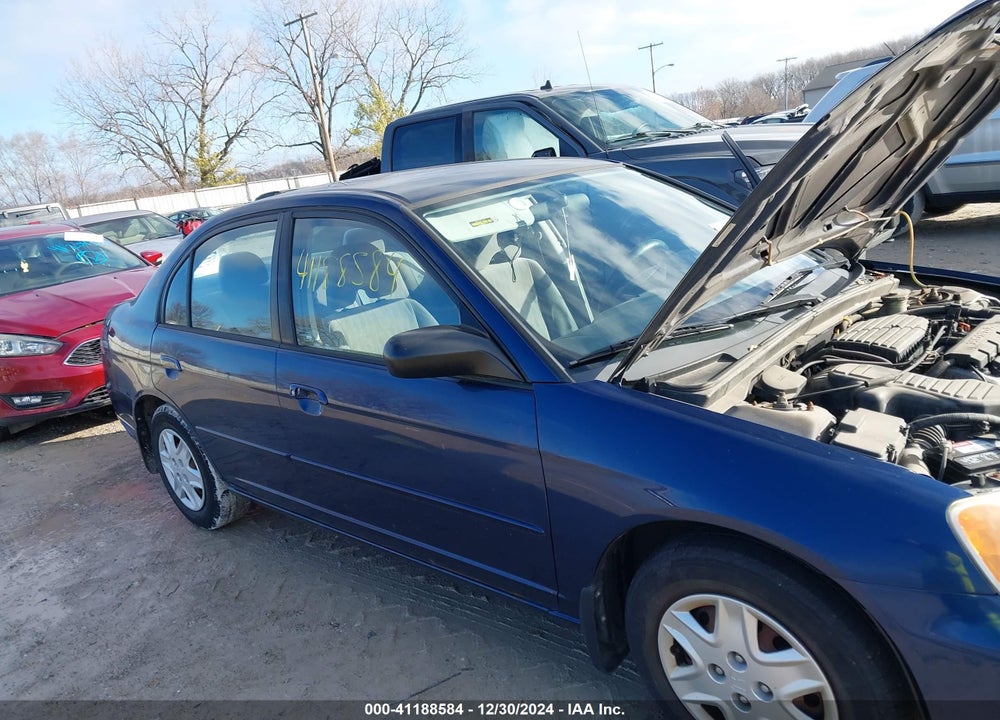 2003 HONDA CIVIC LX VIN: 1HGES165X3L037201