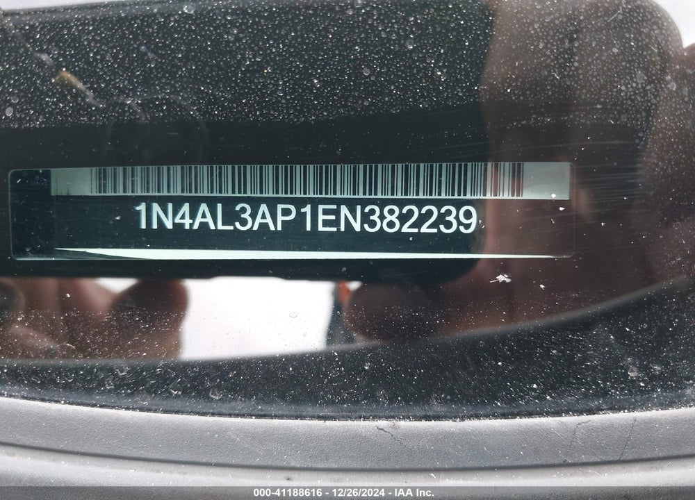 2014 NISSAN ALTIMA 2.5/2.5 S/2.5 SL/2.5 SV VIN: 1N4AL3AP1EN382239