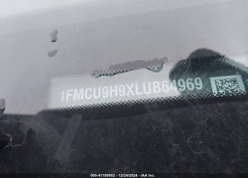 2020 FORD ESCAPE SEL VIN: 1FMCU9H9XLUB64969
