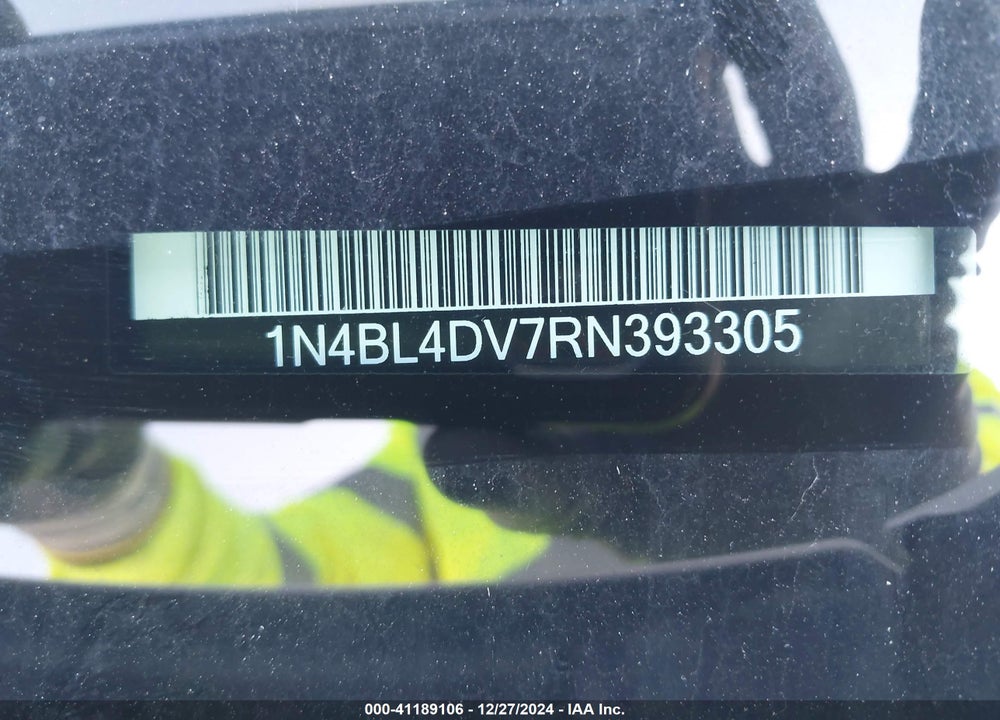 2024 NISSAN ALTIMA VIN: 1N4BL4DV7RN393305