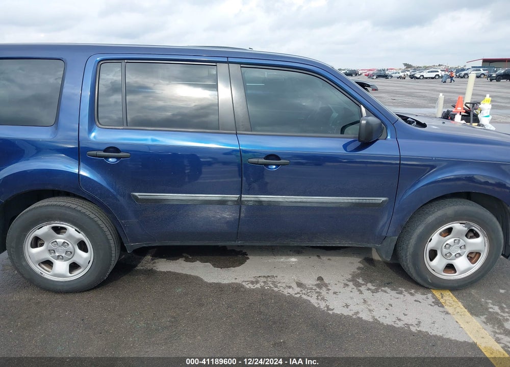 2013 HONDA PILOT LX VIN: 5FNYF3H27DB005020