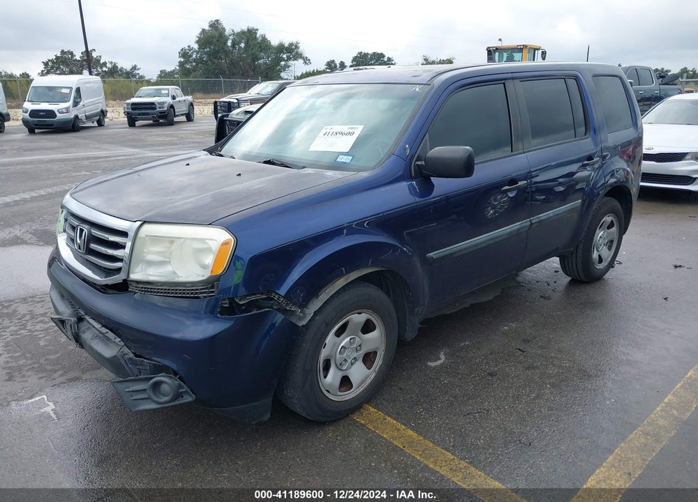 2013 HONDA PILOT LX VIN: 5FNYF3H27DB005020