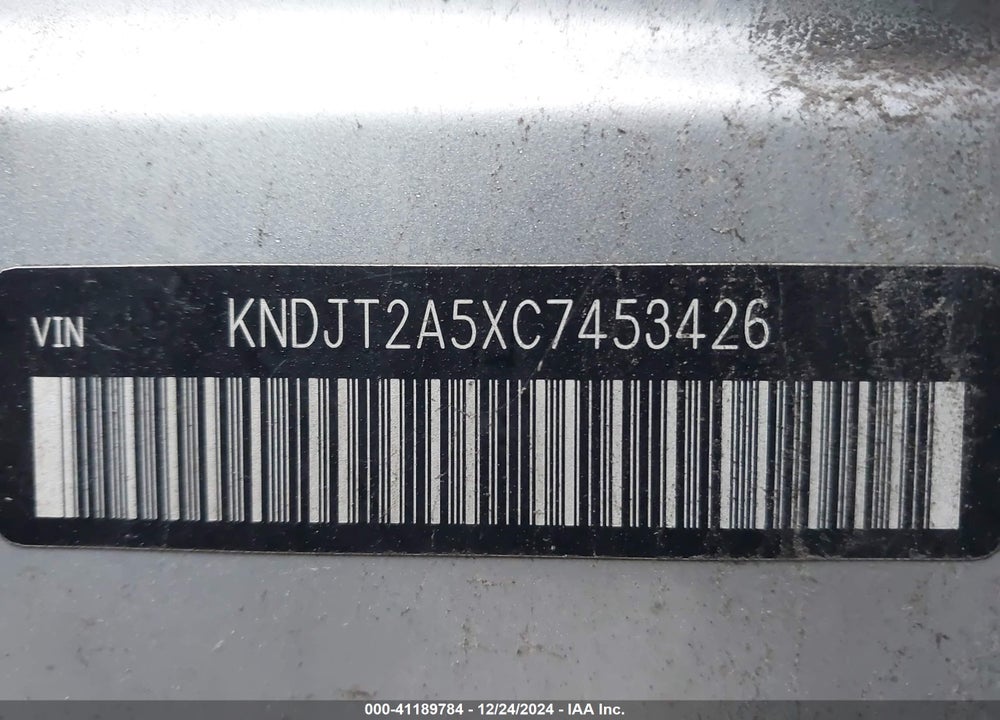 2012 KIA SOUL VIN: KNDJT2A5XC7453426