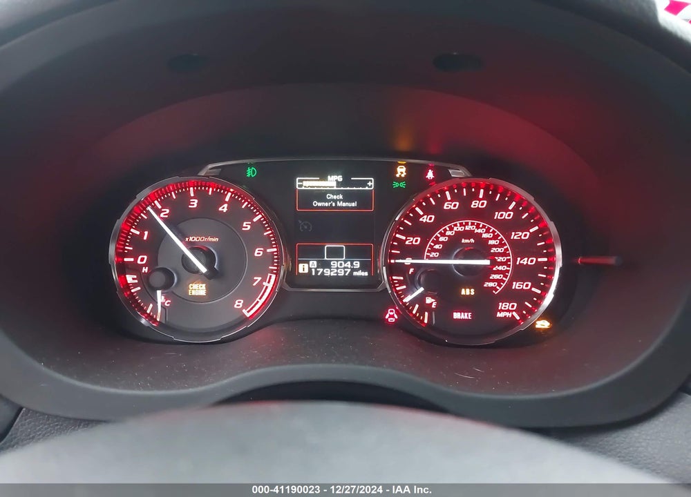 2016 SUBARU WRX VIN: JF1VA1E66G9801095