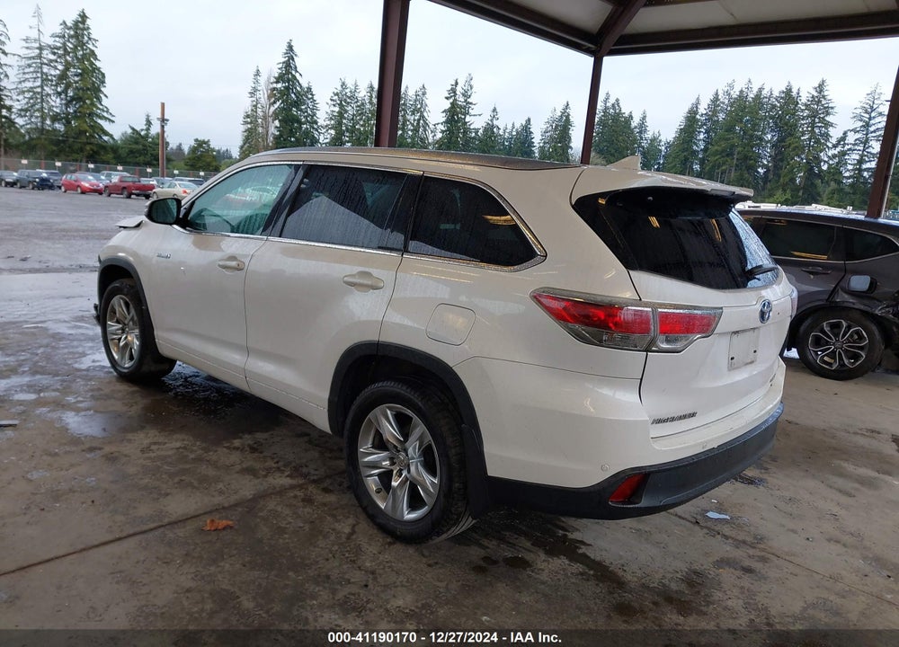2015 TOYOTA HIGHLANDER HYBRID LIMITED PLATINUM V6 VIN: 5TDDCRFHXFS008459