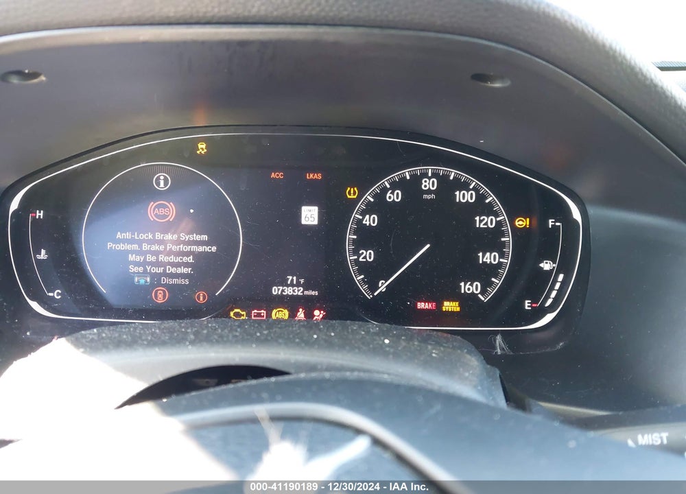 2019 HONDA ACCORD VIN: 1HGCV1F31KA160523