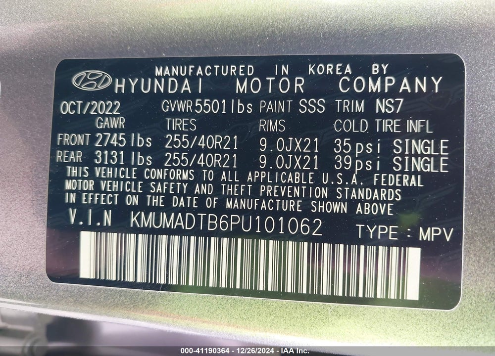 2023 GENESIS GV70 2.5T AWD VIN: KMUMADTB6PU101062