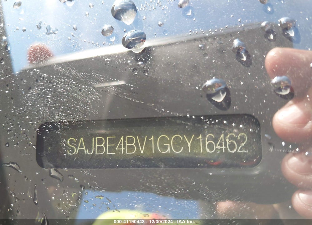 2016 JAGUAR XF VIN: SAJBE4BV1GCY16462