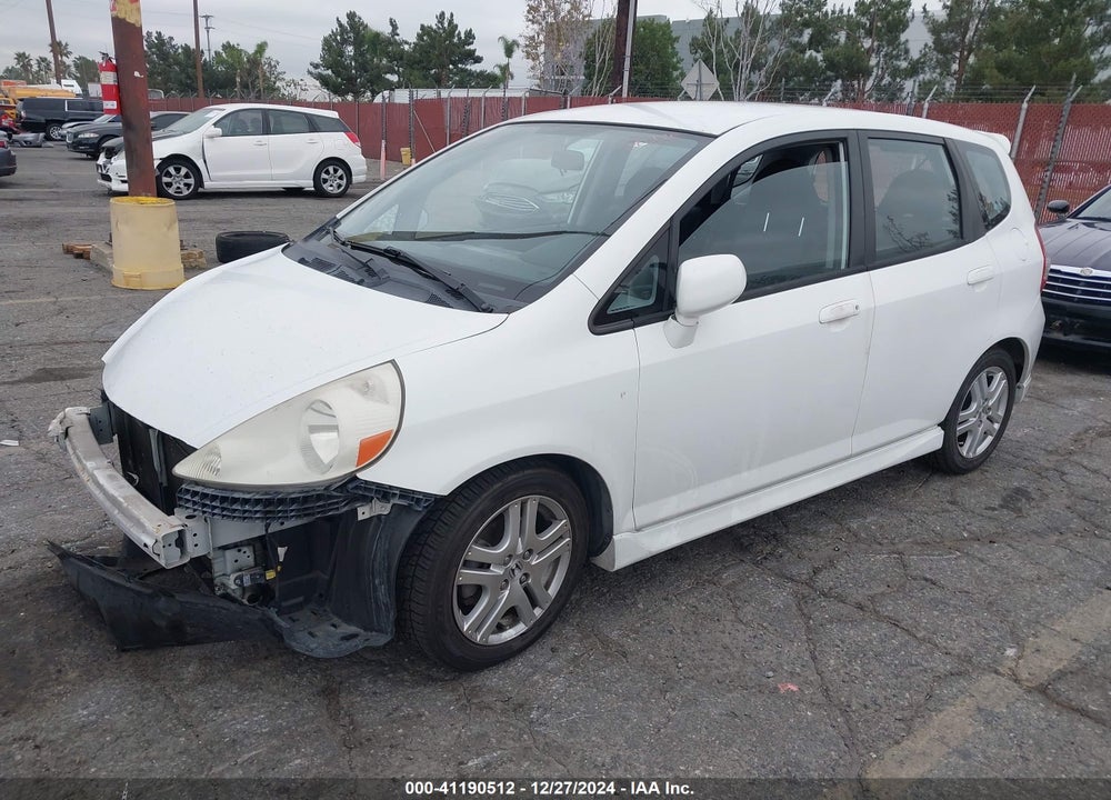 2007 HONDA FIT SPORT VIN: JHMGD38607S049726