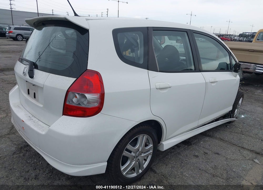 2007 HONDA FIT SPORT VIN: JHMGD38607S049726