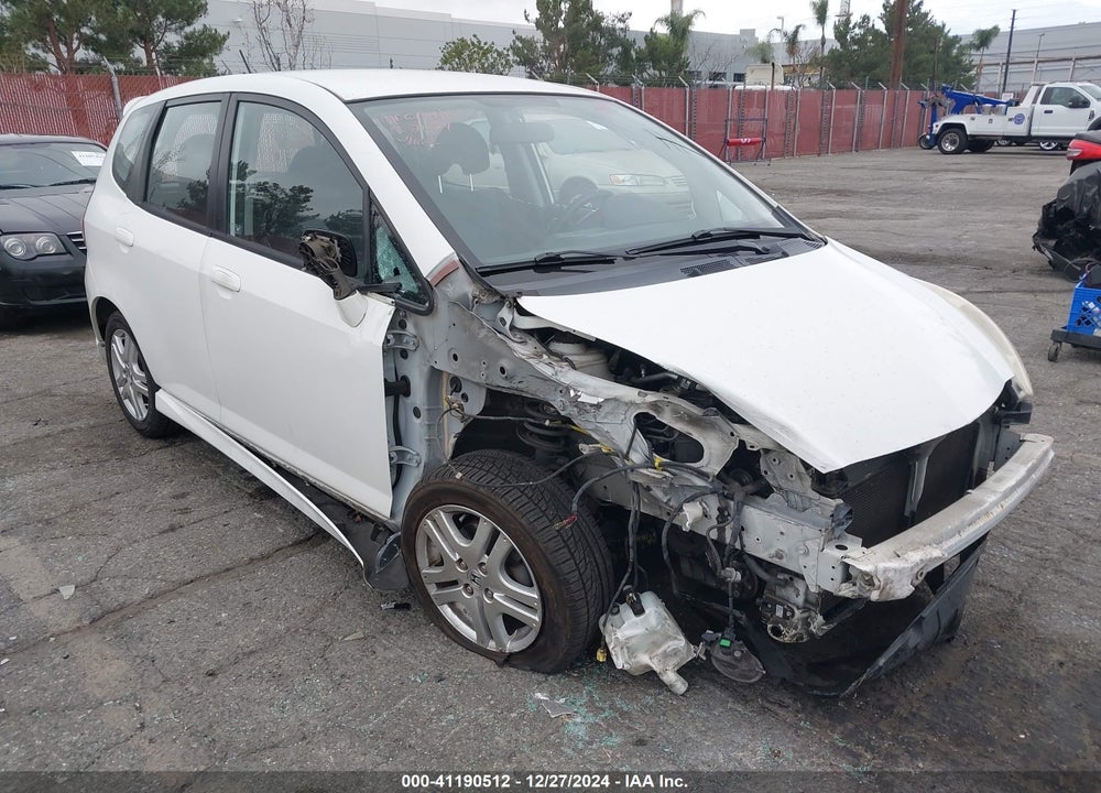 2007 HONDA FIT SPORT VIN: JHMGD38607S049726