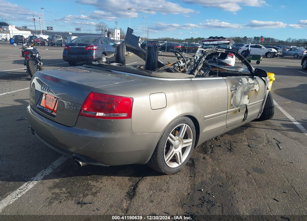 2007 AUDI A4 2.0T VIN: WAUAF48H97K026760
