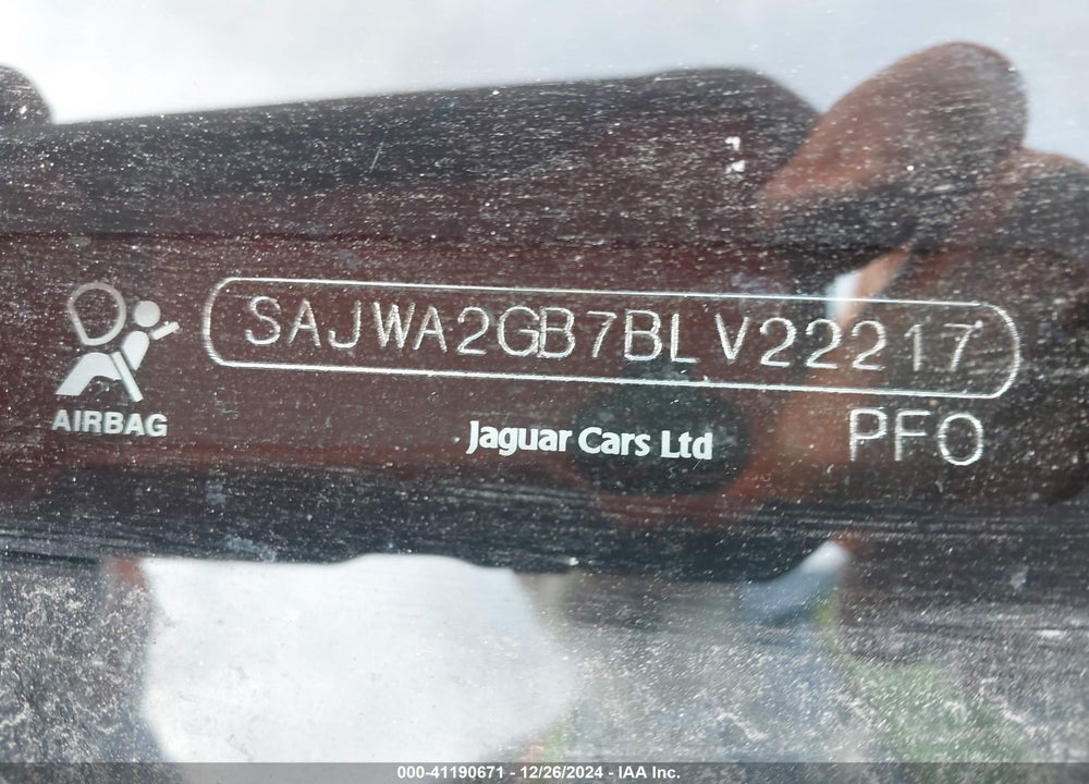 2011 JAGUAR XJ XJL VIN: SAJWA2GB7BLV22217