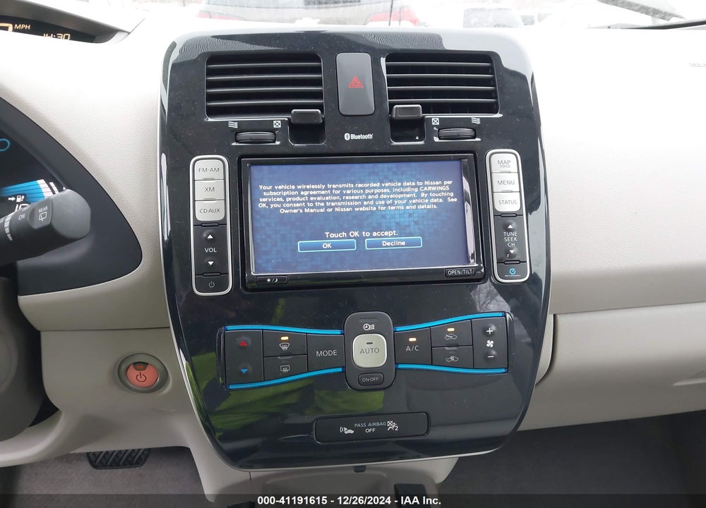 2012 NISSAN LEAF SL VIN: JN1AZ0CP5CT026036