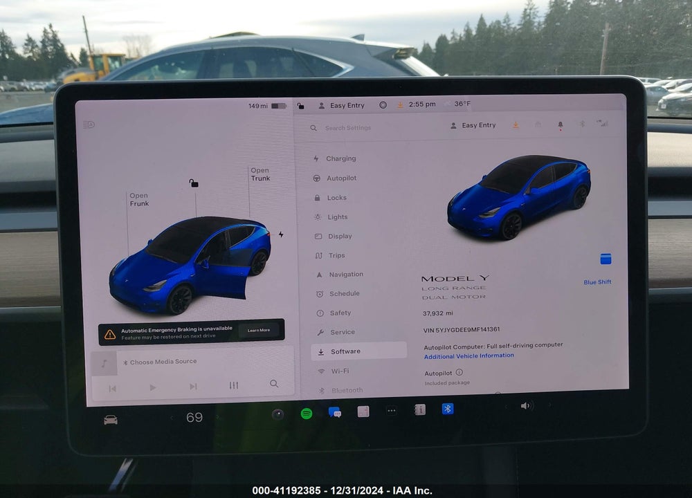 2021 TESLA MODEL Y LONG RANGE DUAL MOTOR ALL-WHEEL DRIVE VIN: 5YJYGDEE9MF141361