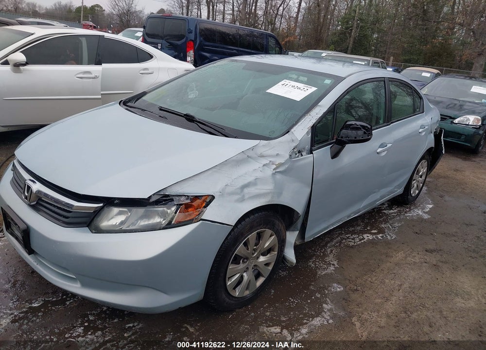 2012 HONDA CIVIC SDN LX VIN: 2HGFB2F51CH510930