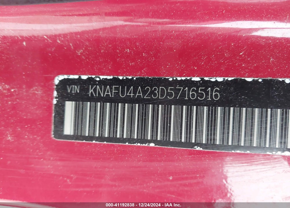 2013 KIA FORTE EX VIN: KNAFU4A23D5716516