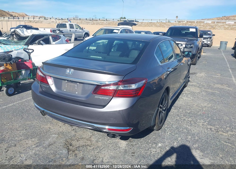 2016 HONDA ACCORD SPORT VIN: 1HGCR2F52GA114492
