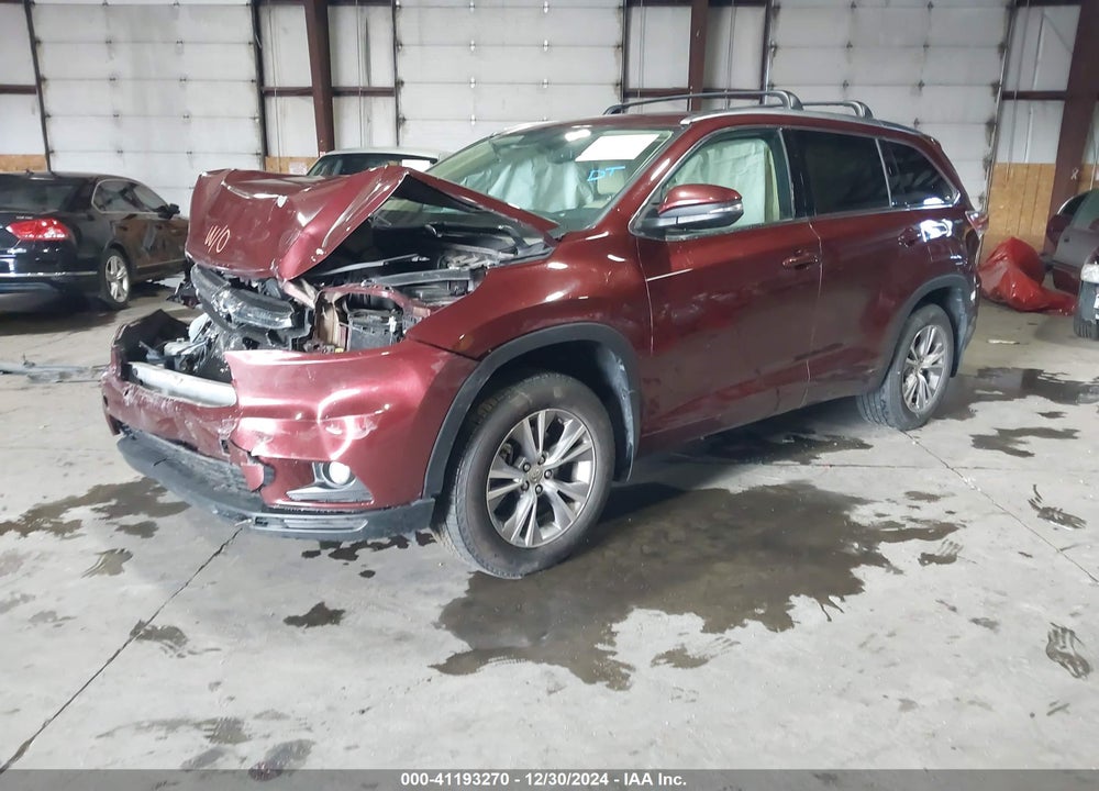 2015 TOYOTA HIGHLANDER XLE V6 VIN: 5TDJKRFH9FS076354
