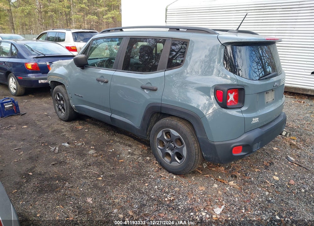 2017 JEEP RENEGADE SPORT FWD VIN: ZACCJAAB9HPF20378