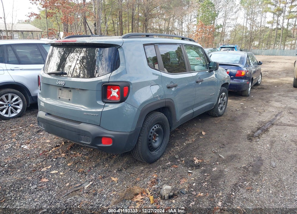 2017 JEEP RENEGADE SPORT FWD VIN: ZACCJAAB9HPF20378