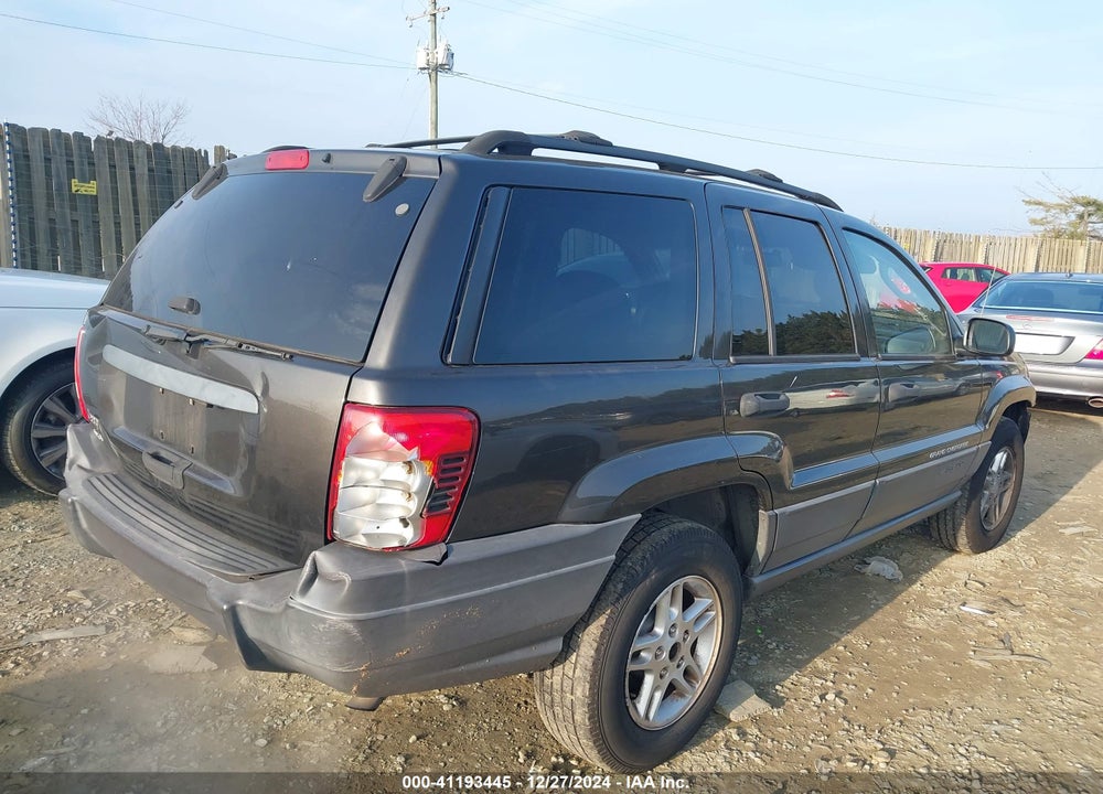 2004 JEEP GRAND CHEROKEE LAREDO VIN: 1J4GW48S04C380501