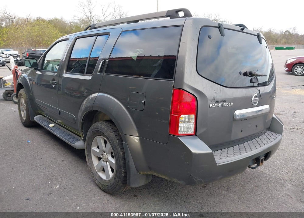 2008 NISSAN PATHFINDER SE VIN: 5N1AR18U98C631956