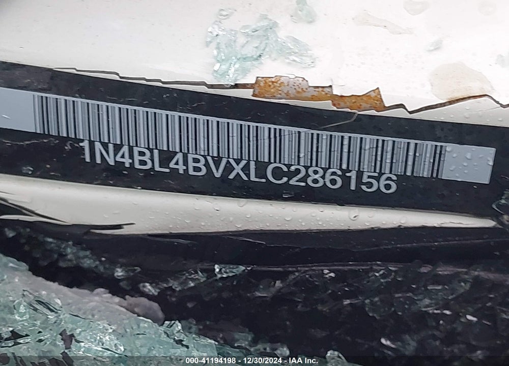 2020 NISSAN ALTIMA VIN: 1N4BL4BVXLC286156