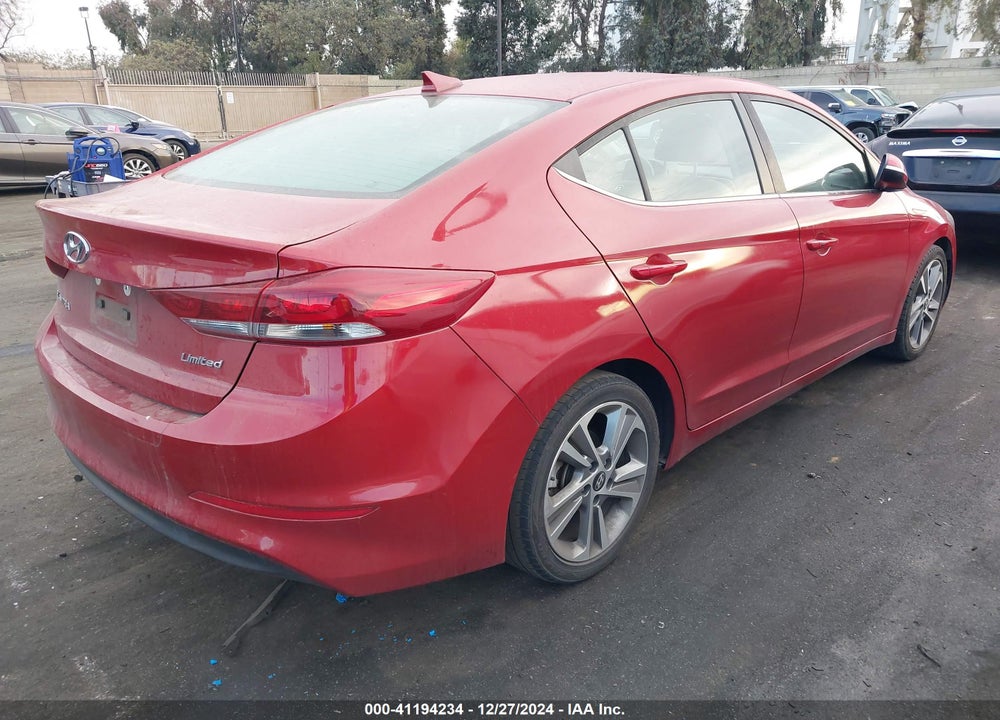 2018 HYUNDAI ELANTRA LIMITED VIN: KMHD84LF4JU698037