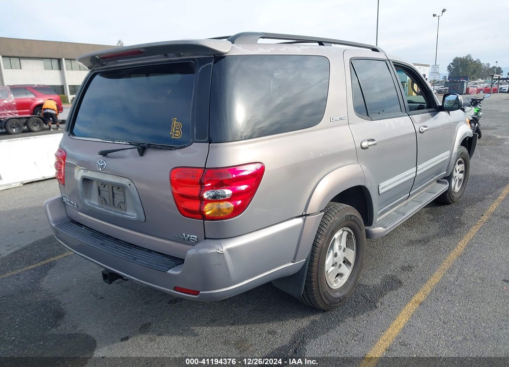 2002 TOYOTA SEQUOIA LIMITED V8 VIN: 5TDZT38A62S096410