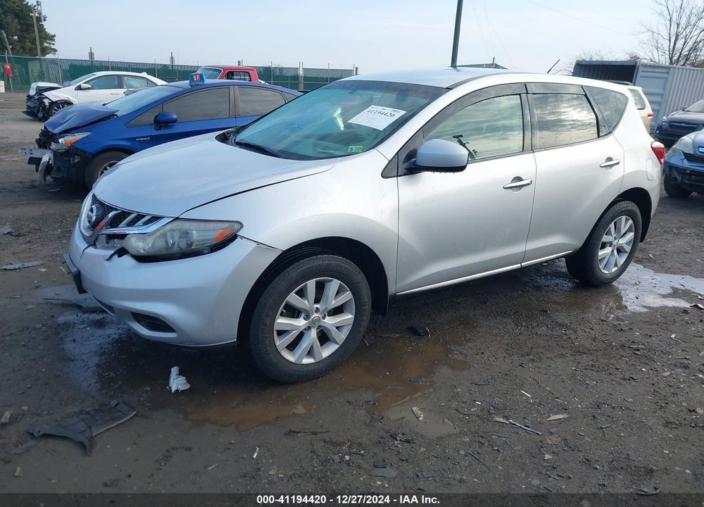 2012 NISSAN MURANO S VIN: JN8AZ1MUXCW102666