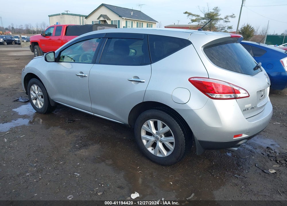 2012 NISSAN MURANO S VIN: JN8AZ1MUXCW102666