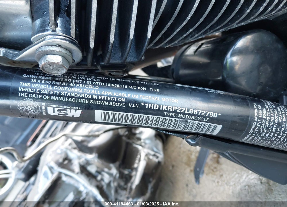 2020 HARLEY-DAVIDSON FLHXS VIN: 1HD1KRP22LB672790