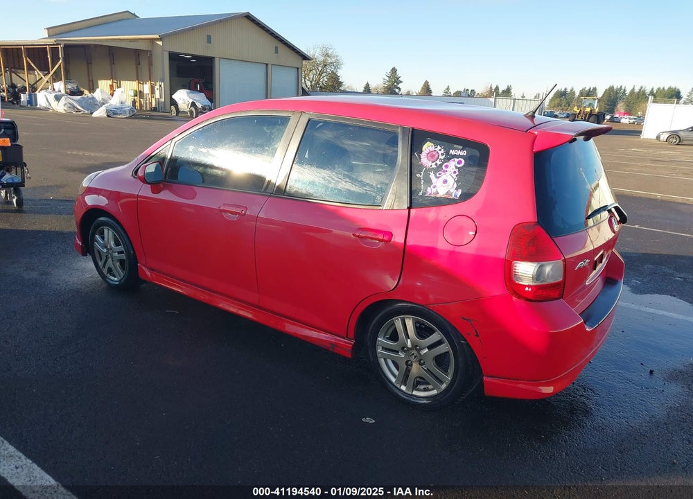 2008 HONDA FIT VIN: JHMGD38678S000394