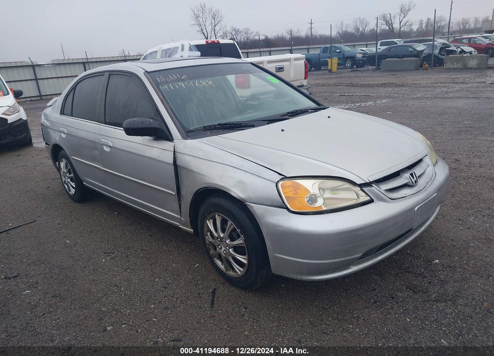 2001 HONDA CIVIC EX VIN: 1HGES257X1L052965