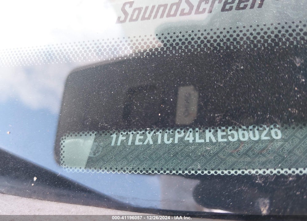 2020 FORD F-150 XLT VIN: 1FTEX1CP4LKE56026