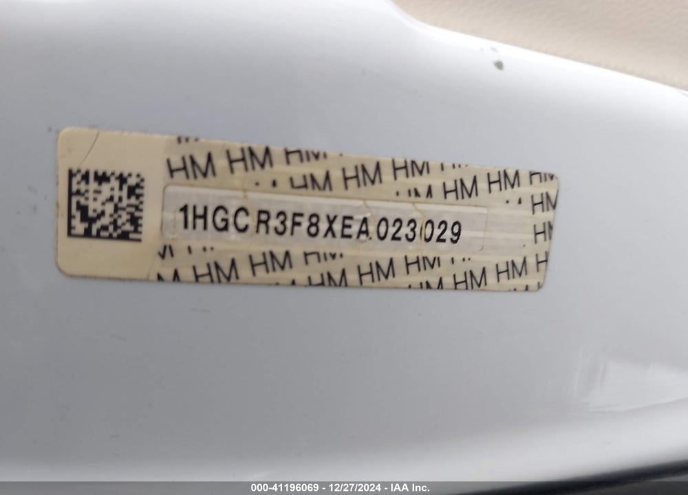 2014 HONDA ACCORD EX-L V-6 VIN: 1HGCR3F8XEA023029
