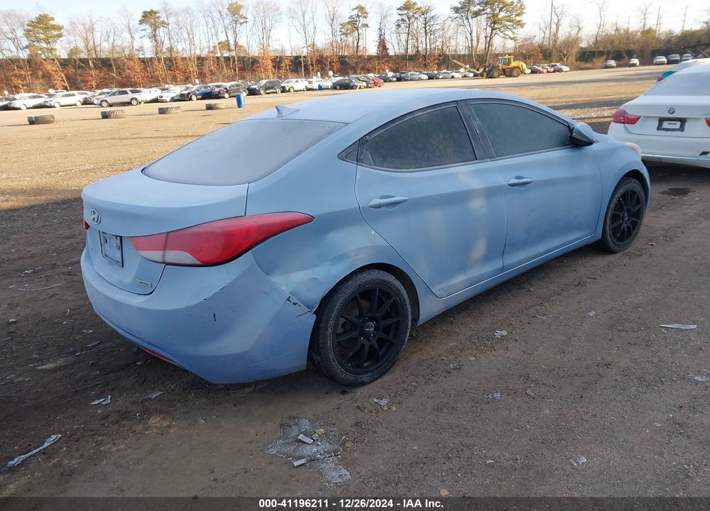 2012 HYUNDAI ELANTRA LIMITED PZEV VIN: KMHDH4AE5CU213224