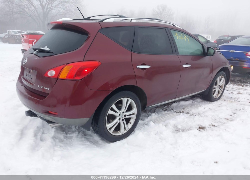 2009 NISSAN MURANO LE VIN: JN8AZ18W79W141932