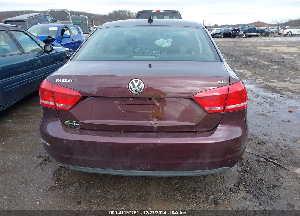 2013 VOLKSWAGEN PASSAT 2.5L SE VIN: 1VWBP7A36DC103690