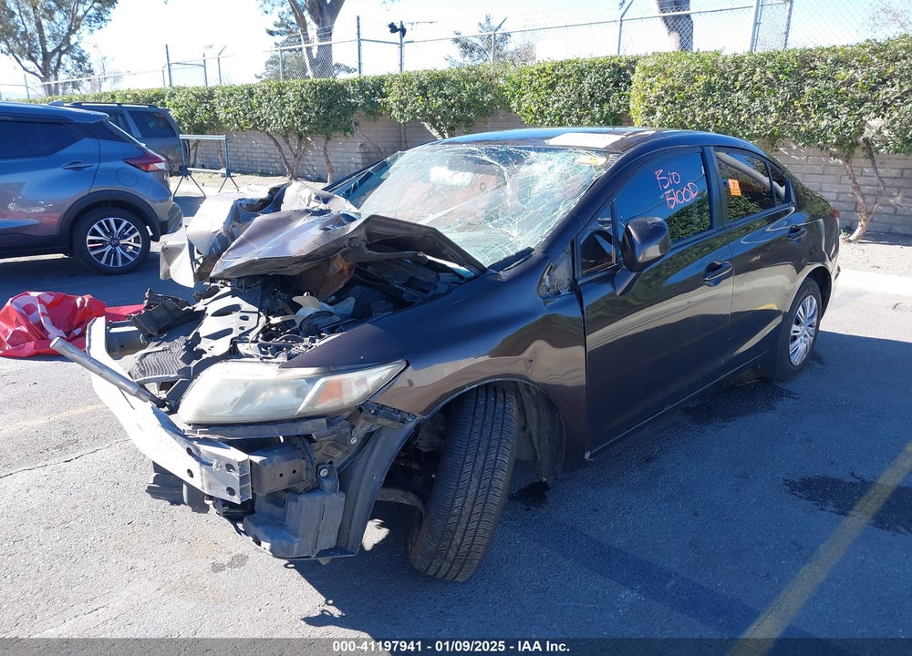 2013 HONDA CIVIC VIN: 2HGFB2F5XDH530255
