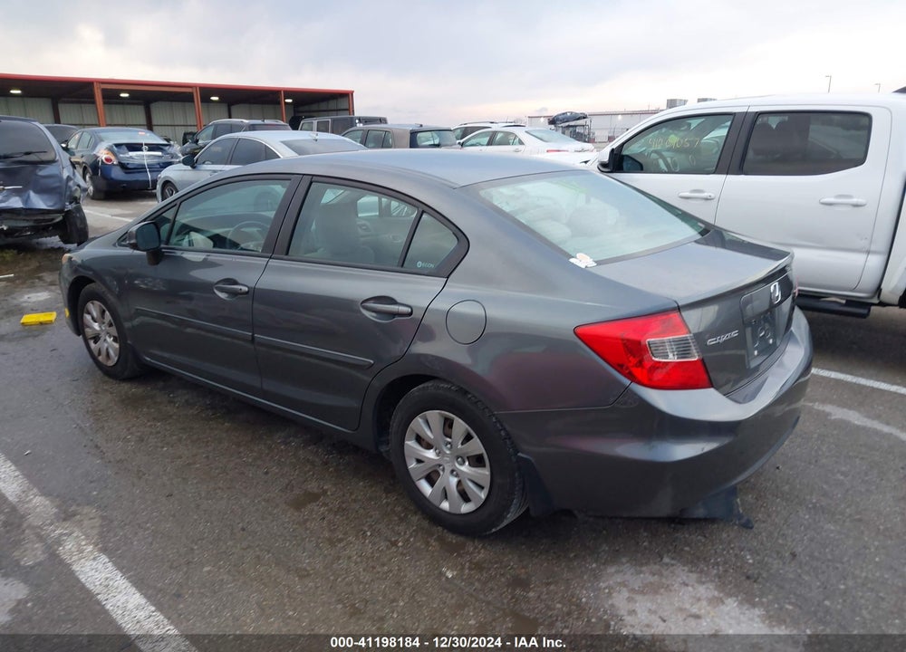 2012 HONDA CIVIC SDN LX VIN: 19XFB2F58CE091629