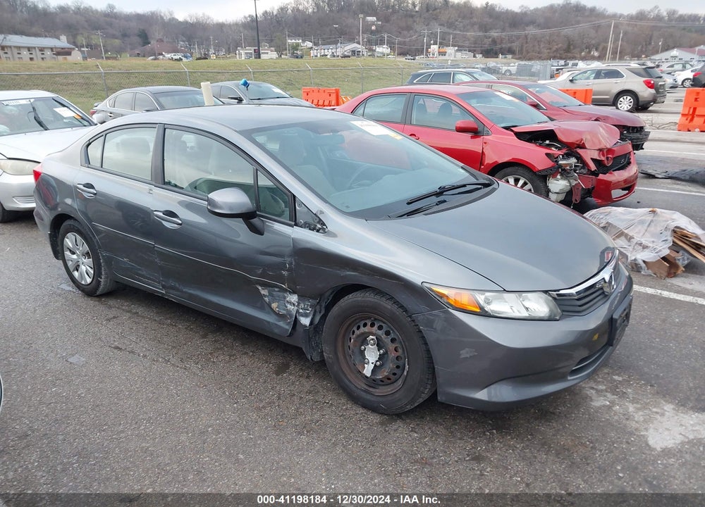 2012 HONDA CIVIC SDN LX VIN: 19XFB2F58CE091629